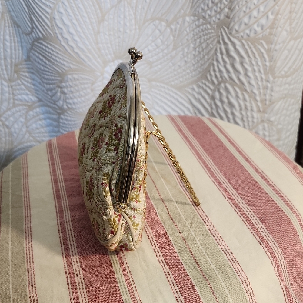 Floral Kisslock Accessories, Make Up, Coin, Sew Clutch Boho Grandmacore Cottage - Picture 3 of 8